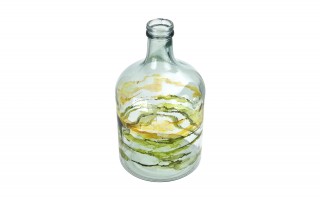Butelka dekoracyjna 43 cm Watercolor zielona F1396