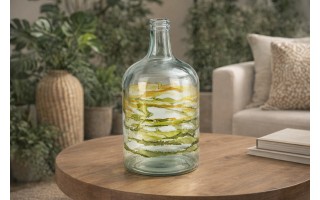 Butelka dekoracyjna 43 cm Watercolor zielona F1396