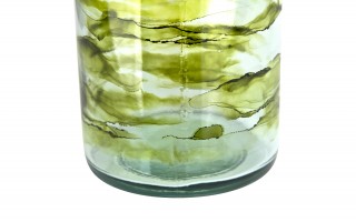 Butelka dekoracyjna 50 cm Watercolor zielona F1396