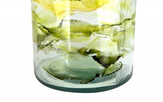 Butelka dekoracyjna 28 cm Watercolor zielona F1396