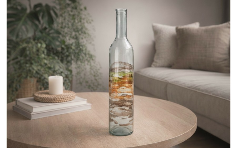 Butelka dekoracyjna 50 cm Watercolor brązowa F2042