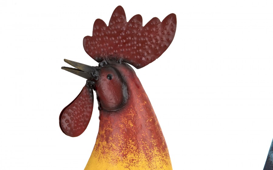 Figurka dekoracyjna Kogut 60,5 cm metalowy kolorowy