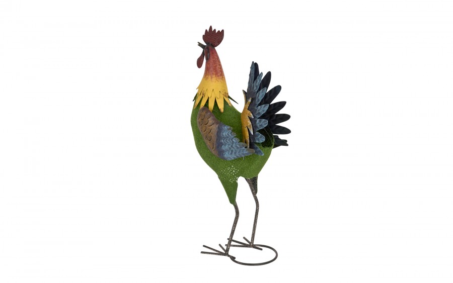 Figurka dekoracyjna Kogut 60,5 cm metalowy kolorowy
