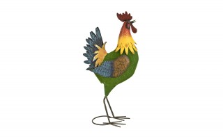 Figurka dekoracyjna Kogut 60,5 cm metalowy kolorowy