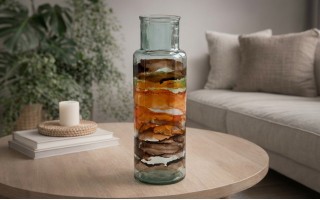 Butelka dekoracyjna 45 cm Watercolor brązowa F2042