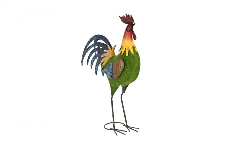 Figurka dekoracyjna Kogut 67 cm metalowy kolorowy