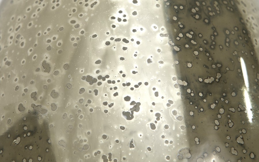 Ozdoba szklana Jajko srebrne 21 cm IR0126