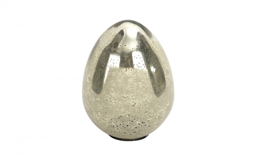 Ozdoba szklana Jajko srebrne 21 cm IR0126