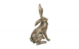 Figurka z tworzywa Zając 36,5 cm Złoty GJ0017