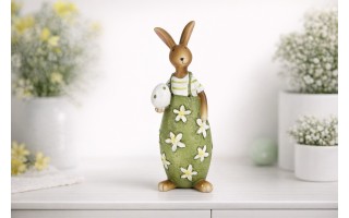 Figurka dekoracyjna Zając z zajkiem 16 cm VB0328