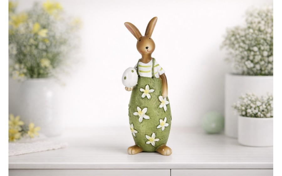 Figurka dekoracyjna Zając z zajkiem 16 cm VB0328