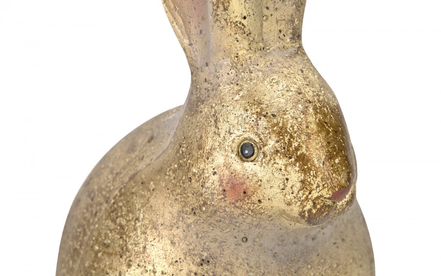 Figurka z tworzywa Królik 31 cm Złoty GJ0020