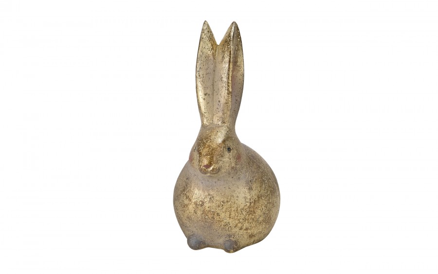 Figurka z tworzywa Królik 31 cm Złoty GJ0020