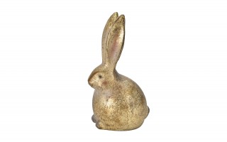 Figurka z tworzywa Królik 31 cm Złoty GJ0020