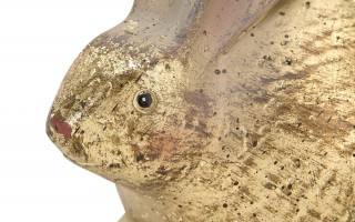 Figurka z tworzywa Królik 16,5 cm Złoty GJ0019