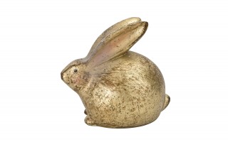 Figurka z tworzywa Królik 16,5 cm Złoty GJ0019