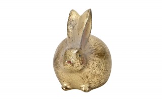 Figurka z tworzywa Królik 16,5 cm Złoty GJ0019