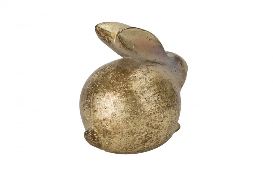 Figurka z tworzywa Królik 16,5 cm Złoty GJ0019