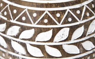 Ozdoba Jajko 10 cm brązowo-białe AP143944