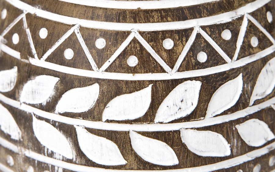 Ozdoba Jajko 10 cm brązowo-białe AP143944