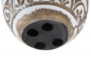 Ozdoba Jajko 10 cm biało-brazowe AP143947