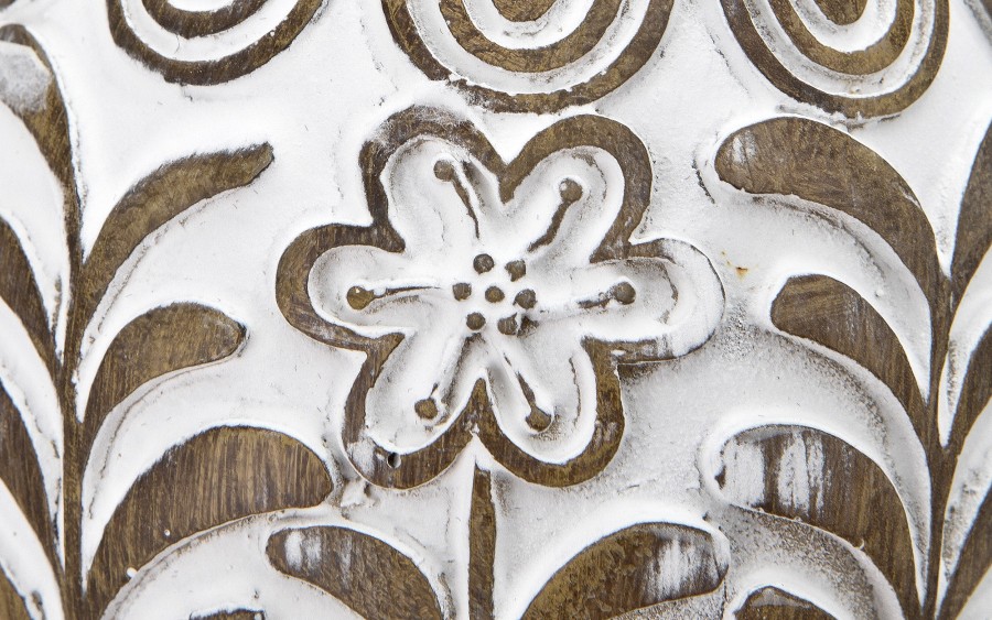 Ozdoba Jajko 10 cm biało-brazowe AP143947