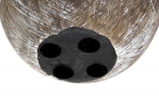 Ozdoba Jajko 10 cm brazowo-białe AP143948