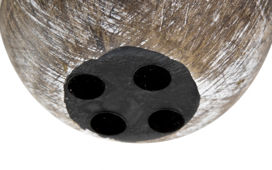 Ozdoba Jajko 10 cm brazowo-białe AP143948