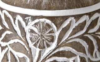 Ozdoba Jajko 10 cm brazowo-białe AP143948