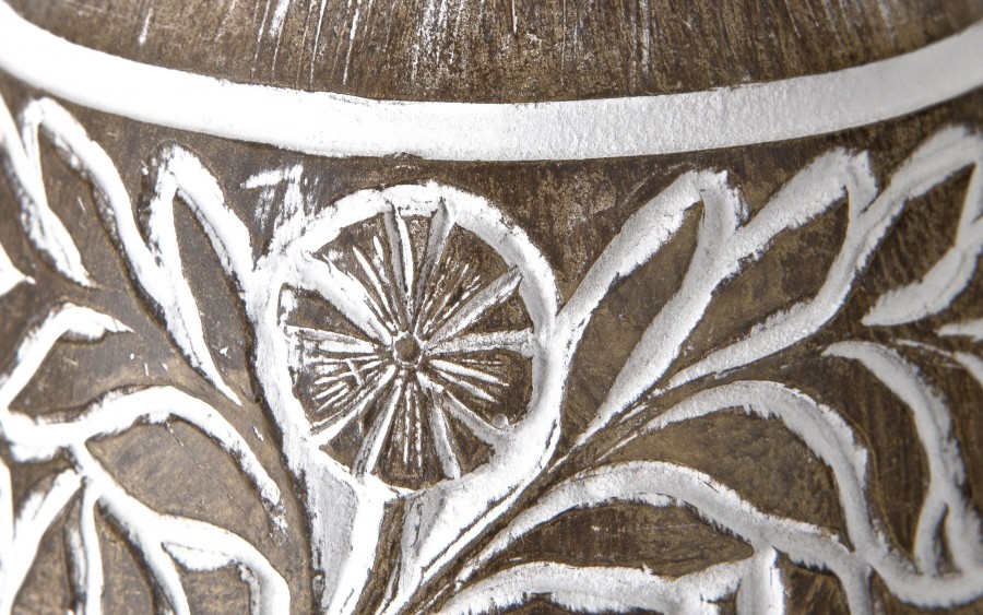 Ozdoba Jajko 10 cm brazowo-białe AP143948