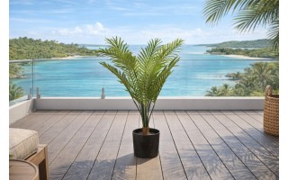 Sztuczna palma Areca 100 cm w czarnej donicy Art-Pol