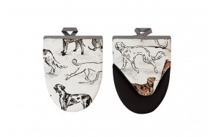 Komplet 2 rękawic kuchennych Country Dogs 7CYDG022