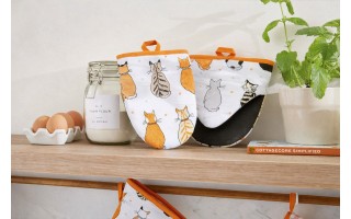 Komplet 2 rękawic kuchennych Cats in Waiting 7CTWA022