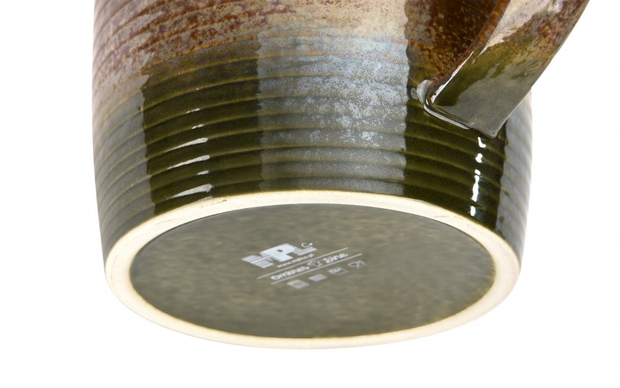 Duży Kubek ceramiczny 1 L Ombres Insta  brązowo-zielony