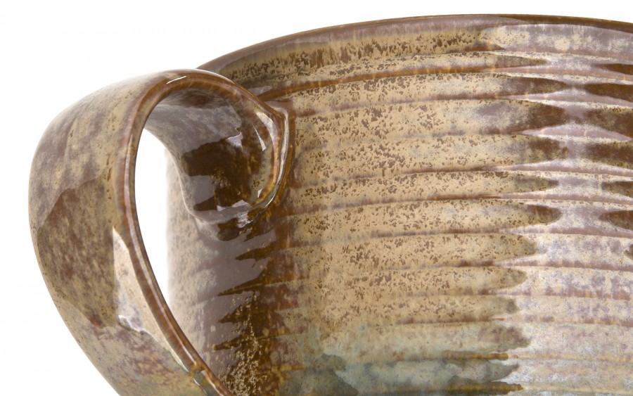 Duży Kubek ceramiczny 1 L Ombres Insta  brązowo-zielony