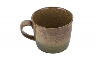 Duży Kubek ceramiczny 1 L Ombres Insta  brązowo-zielony