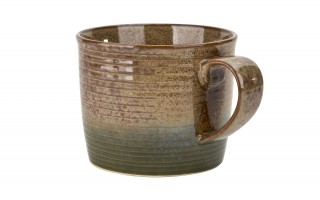 Duży Kubek ceramiczny 1 L Ombres Insta  brązowo-zielony