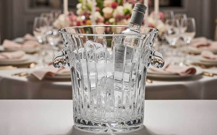 Pojemnik na lód kryształowy 14 cm