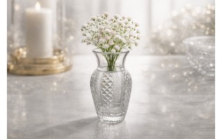 Wazon kryształowy Violetta 13,5 cm, mały wazonik dekoracyjny, diamentowy szlif