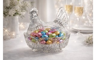 Bombonierka kryształowa Kura Bohemia