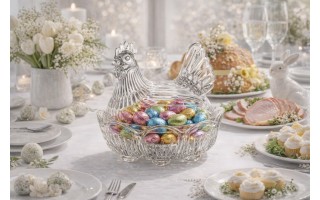 Bombonierka kryształowa Kura Bohemia