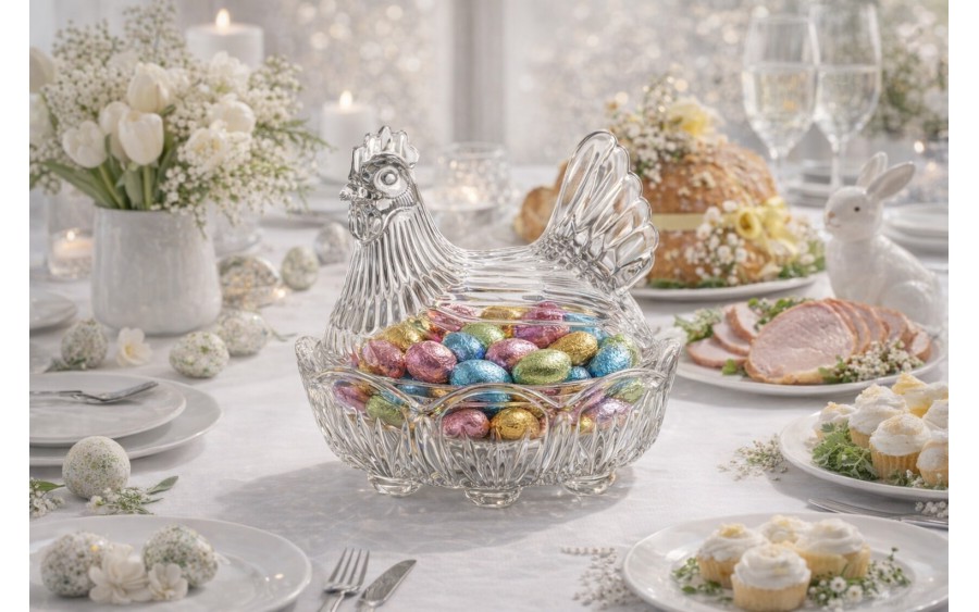 Bombonierka kryształowa Kura Bohemia