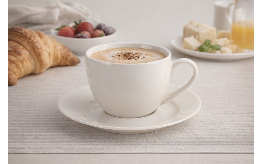 Filiżanka porcelanowa 240 ml + spodek Krem P2388