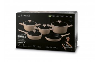 Komplet garnków z pokrywkami 9 el. Brule