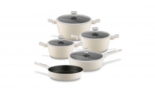 Komplet garnków z pokrywkami 9 el. Brule