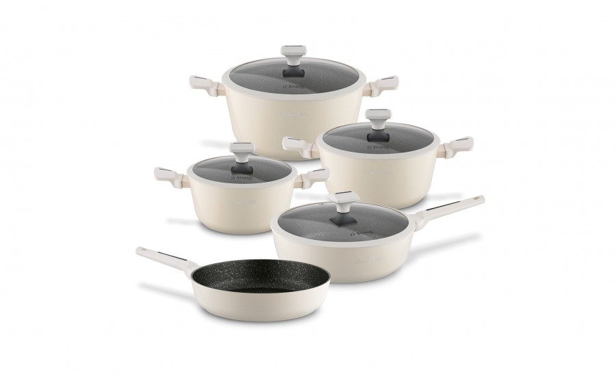 Komplet garnków z pokrywkami 9 el. Brule