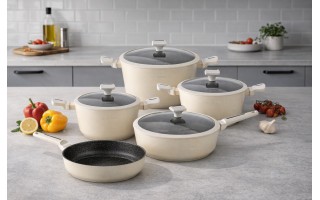 Komplet garnków z pokrywkami 9 el. Brule