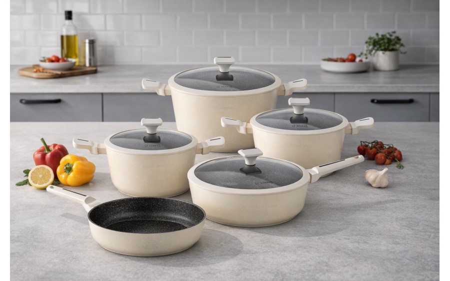 Komplet garnków z pokrywkami 9 el. Brule