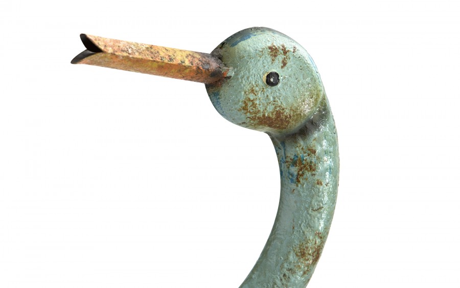 Figurka dekoracyjna Gęś 58 cm metalowa kolorowa