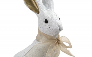 Figurka z tworzywa Biały Królik 20 cm GJ0382